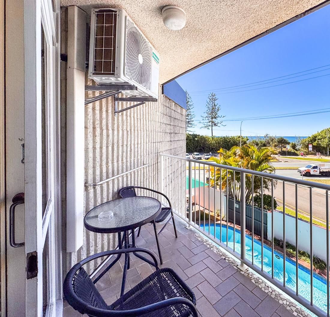 Balcony over the pool, Northpoint Apartments Alexandra Headland