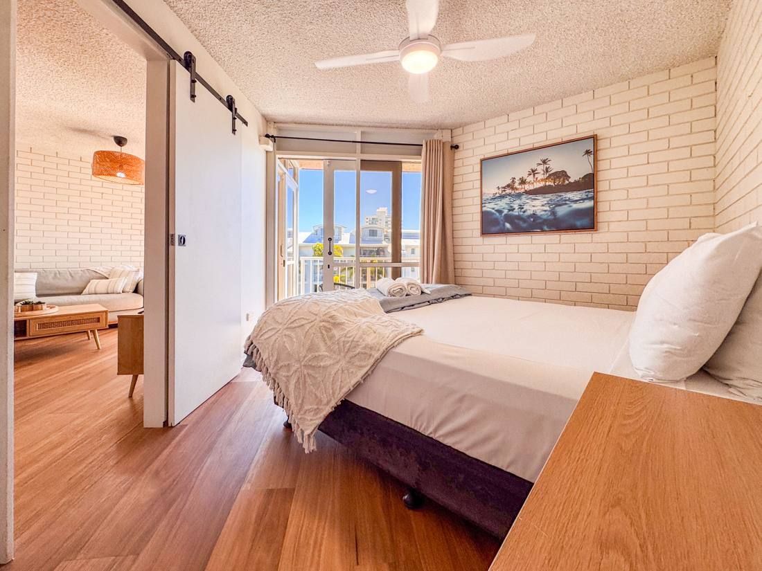 Master bedroom, Northpoint Apartments Alexandra Headland