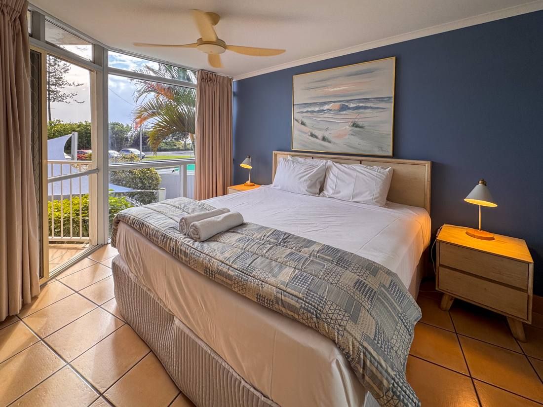 Master bedroom, Northpoint Apartments Alexandra Headland